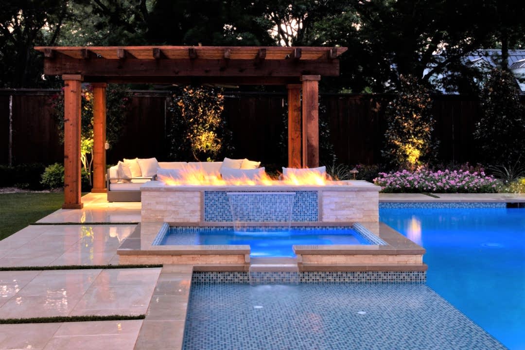 Dazzling Pool Feature Installation in Dallas, TX